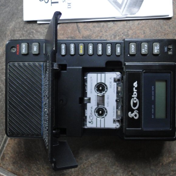 Vintage Cobra Portable Answering Dictation System Black An-8540 - Picture 3 of 3